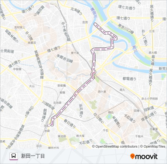 王５５ Bus Line Map
