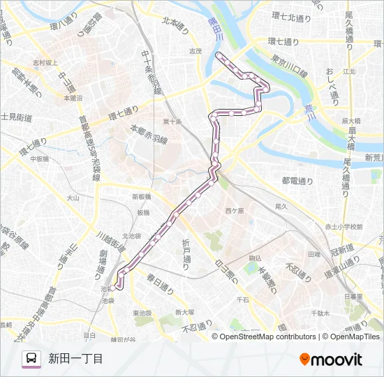 王５５ バスの路線図