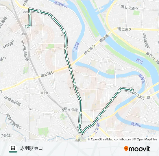 王５７ バスの路線図