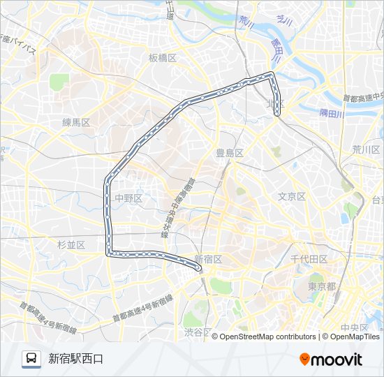 王７８ Bus Line Map