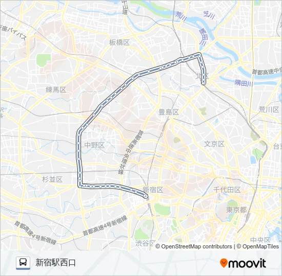 王７８ Bus Line Map