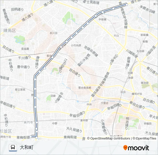 王７８ Bus Line Map