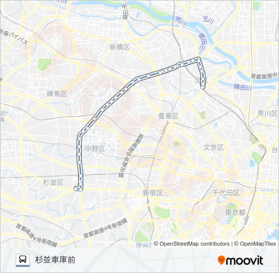 王７８ Bus Line Map