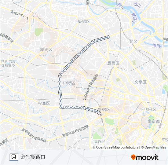 王７８ バスの路線図