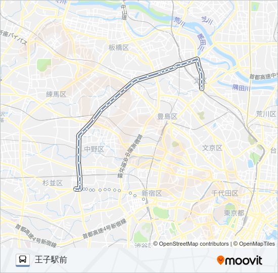 王７８ Bus Line Map