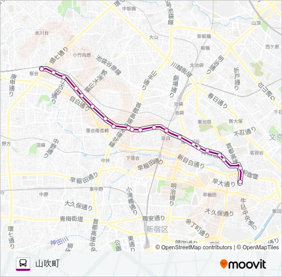白６１ Bus Line Map