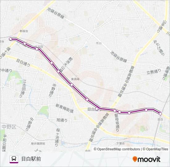 白６１ Bus Line Map