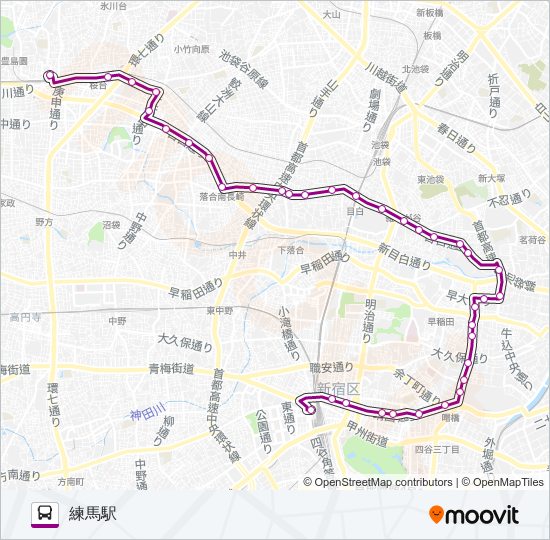 白６１ bus Line Map