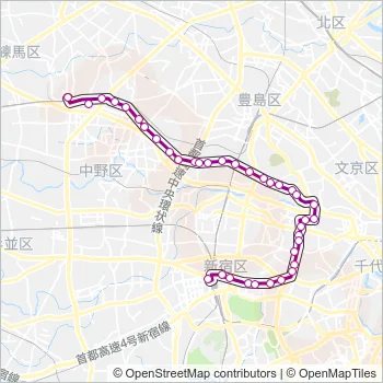 白６１ Bus Line Map