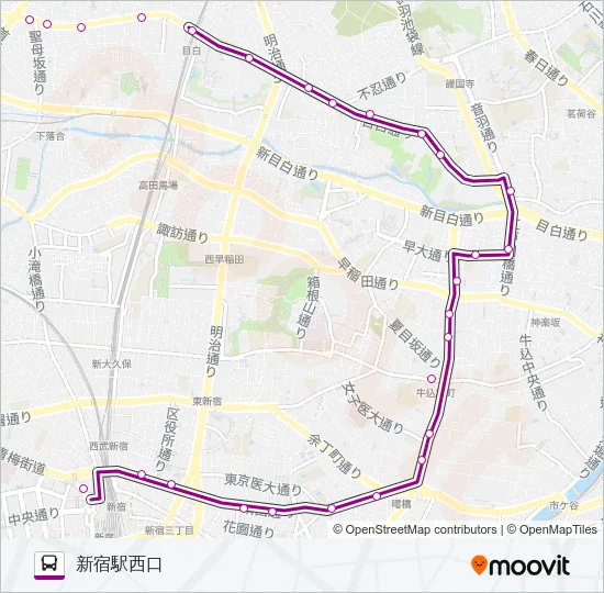 白６１ Bus Line Map
