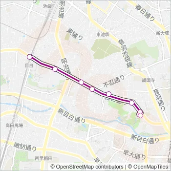 白６１ Bus Line Map