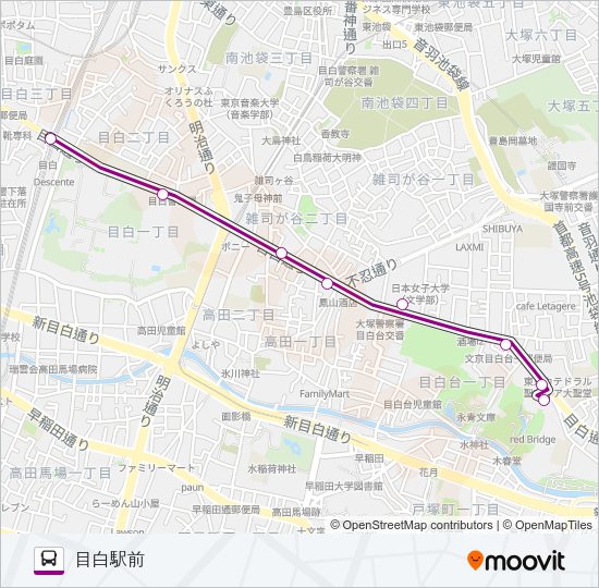 白６１ Bus Line Map