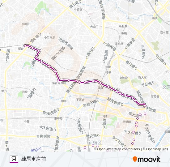 白６１ Bus Line Map