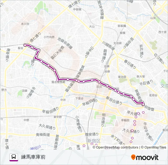 白６１ Bus Line Map