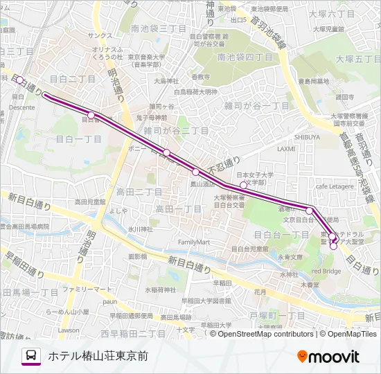 白６１ Bus Line Map
