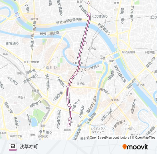 草４３ Bus Line Map