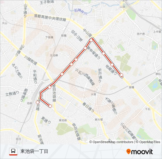 草６３ Bus Line Map