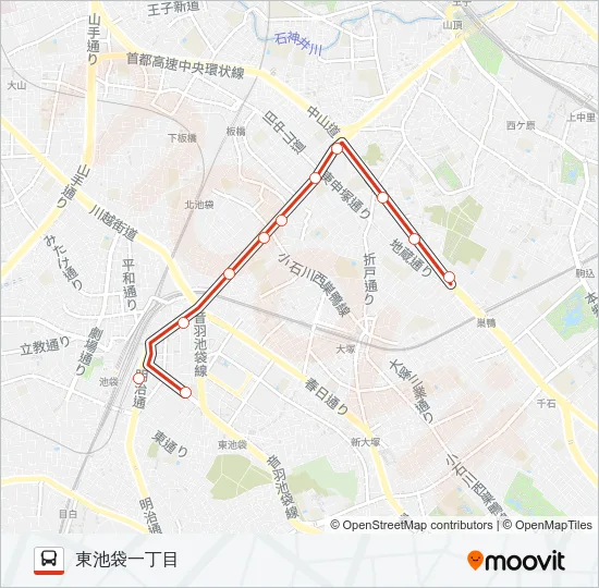 草６３ Bus Line Map