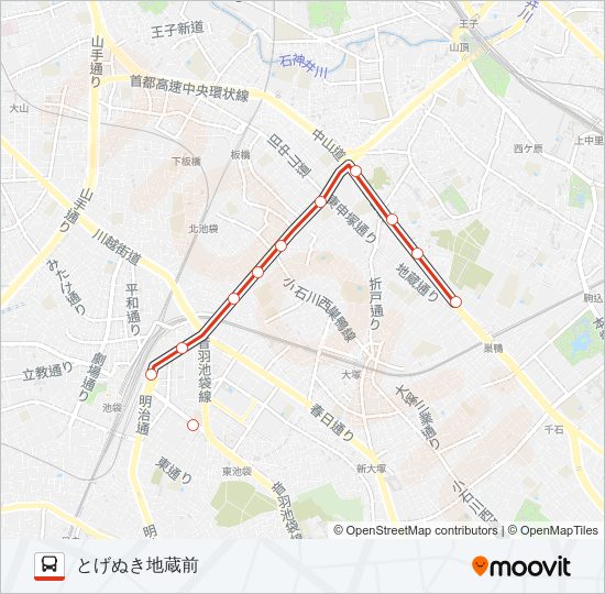 草６３ バスの路線図