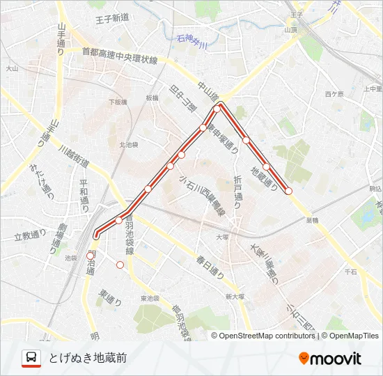 草６３ バスの路線図