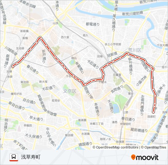 草６３ バスの路線図