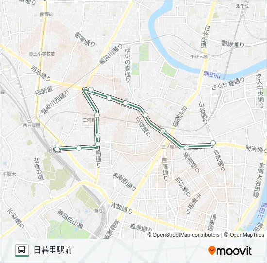 里２２ バスの路線図