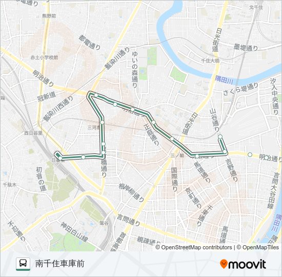 里２２ Bus Line Map