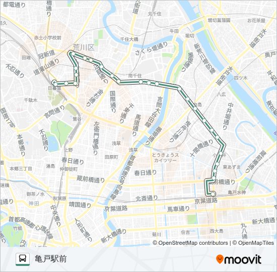 里２２ バスの路線図