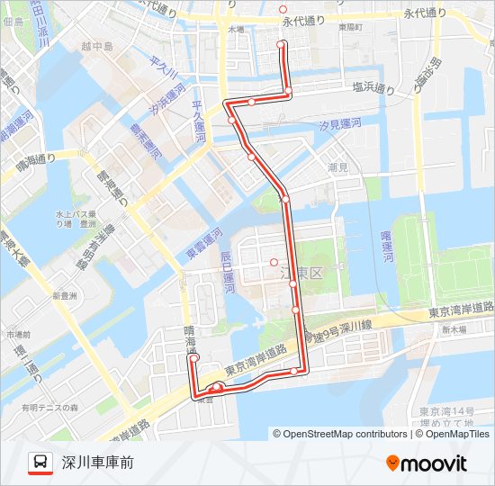 錦１３ Bus Line Map