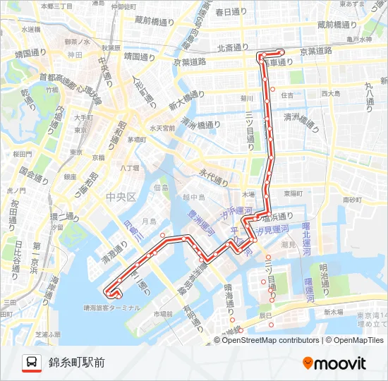 錦１３ Bus Line Map