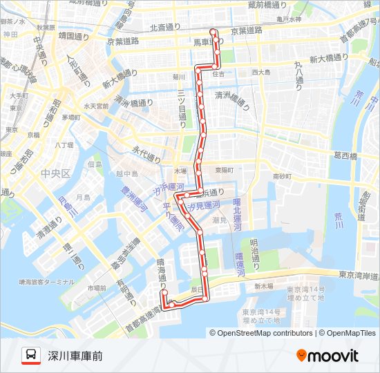 錦１３ バスの路線図