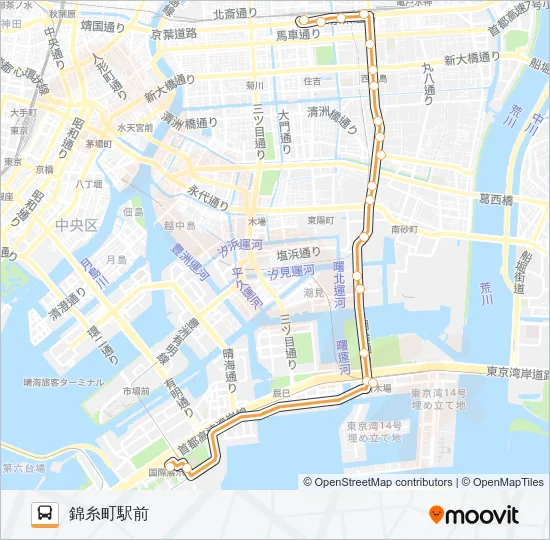 錦１８ バスの路線図