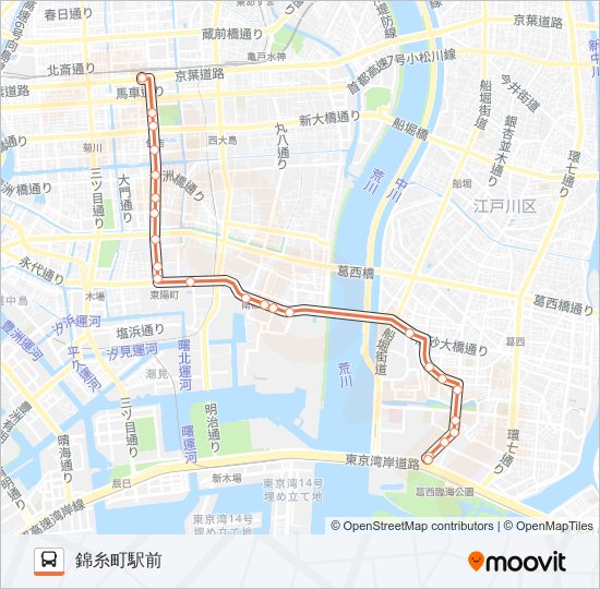 錦２２ バスの路線図