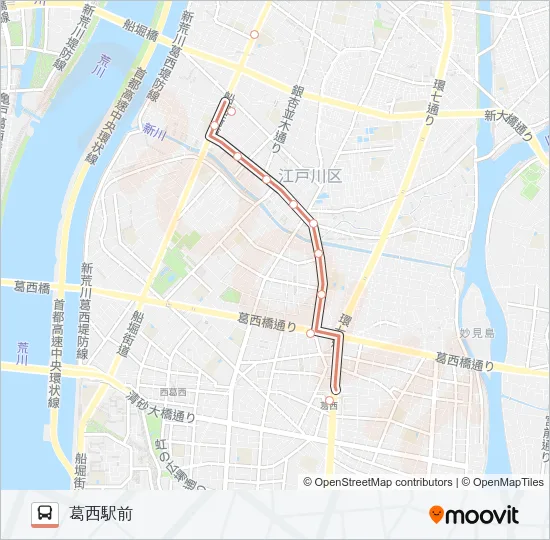 錦２５ バスの路線図