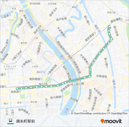 錦２７ バスの路線図