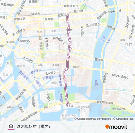 急行０５ バスの路線図