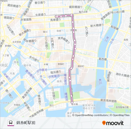 急行０５ バスの路線図
