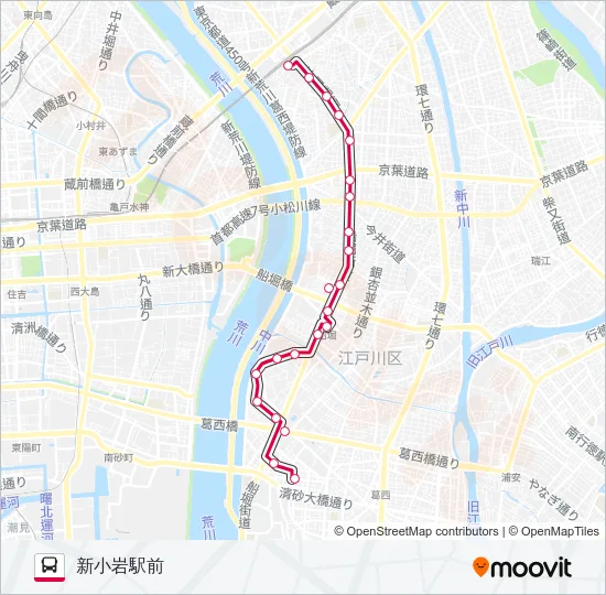 新小２１ Bus Line Map