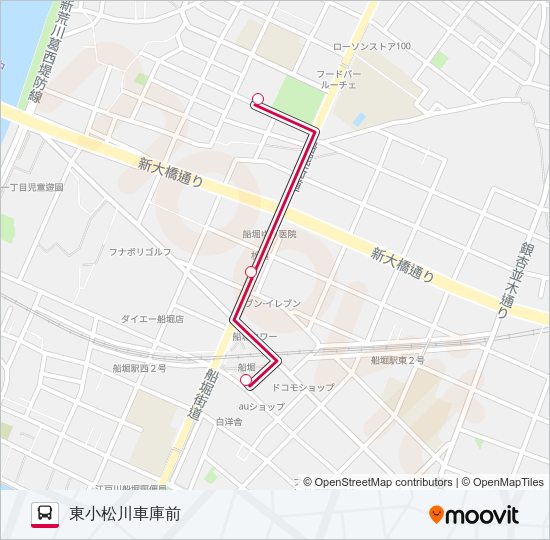 新小２１ Bus Line Map