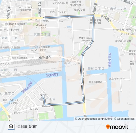 木１１乙 バスの路線図