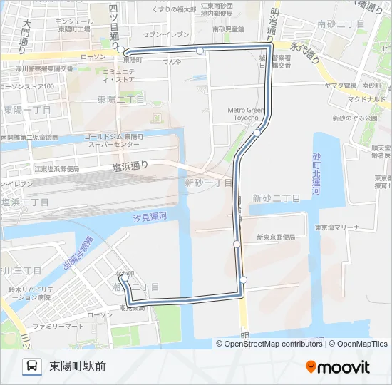 木１１乙 バスの路線図