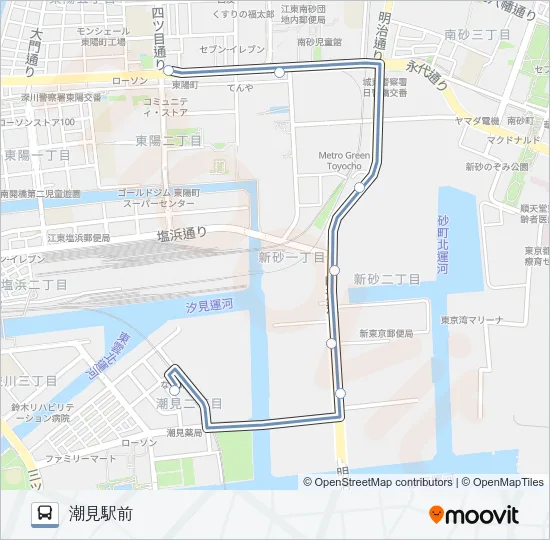 木１１乙 バスの路線図