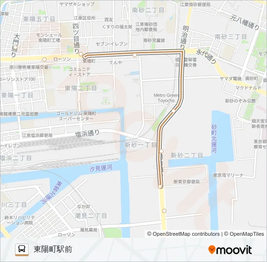 木１１甲 バスの路線図