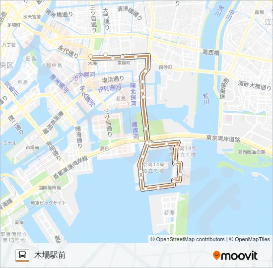木１１甲 バスの路線図