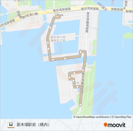 木１１甲 バスの路線図