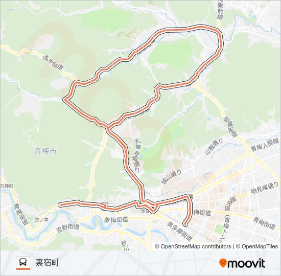 梅７４乙 Bus Line Map