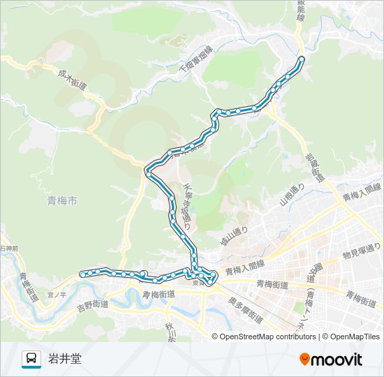 梅７４甲 バスの路線図