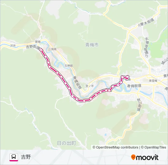 梅７６丙 バスの路線図