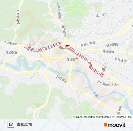 梅７７丁 Bus Line Map