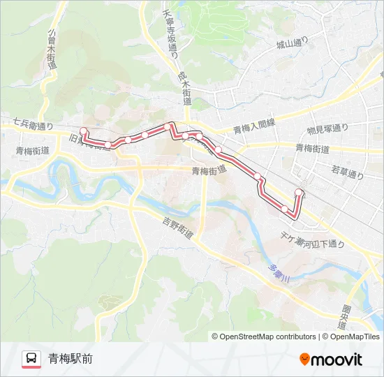 梅７７丁 Bus Line Map